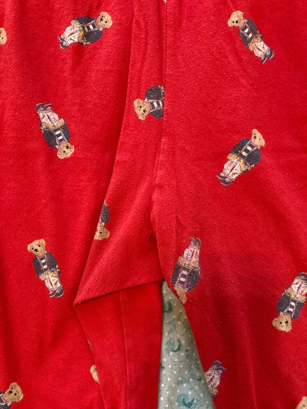 Polo Ralph Lauren Red Jersey Pajama Sleep Shorts w/ All Over Polo Bears M
